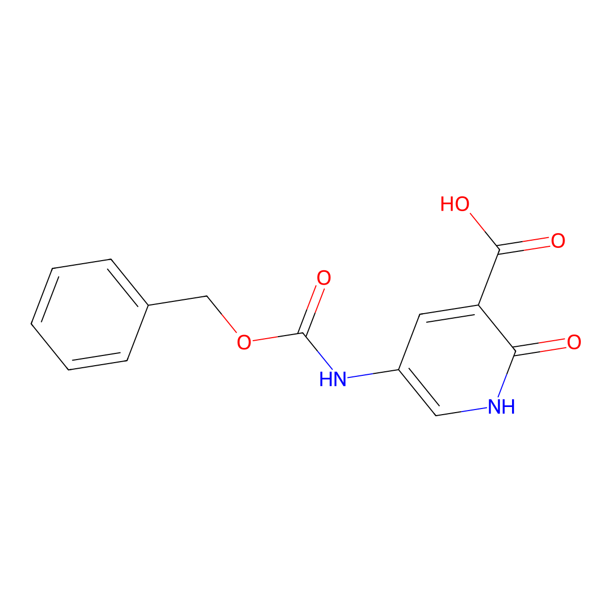 5-{[(Benzyloxy)carbonyl]amino}-2-hydroxypyridine-3-carboxylic acid molecular structure, CAS 2580222-00-8