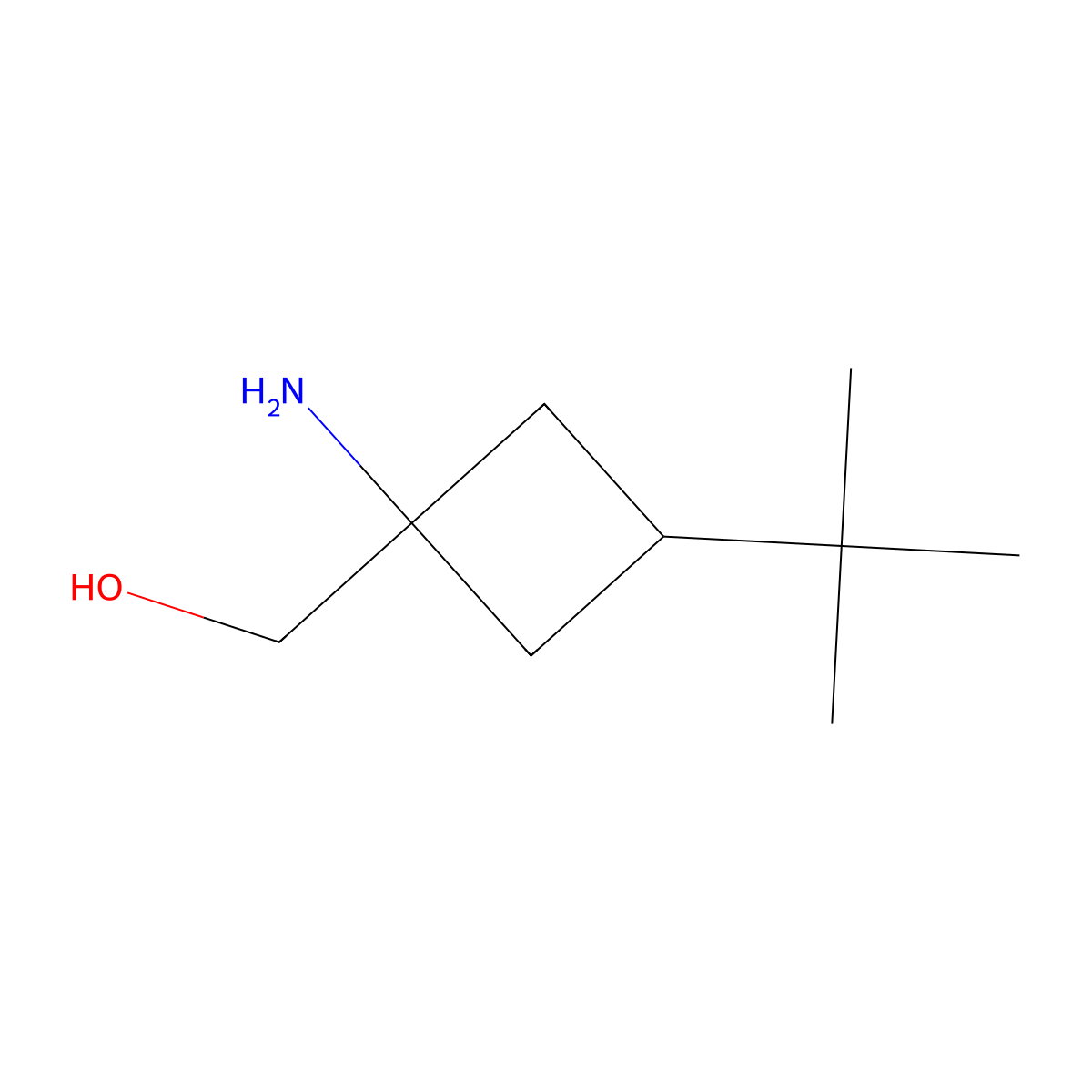 (1-Amino-3-tert-butylcyclobutyl)methanol molecular structure, CAS 2580222-03-1