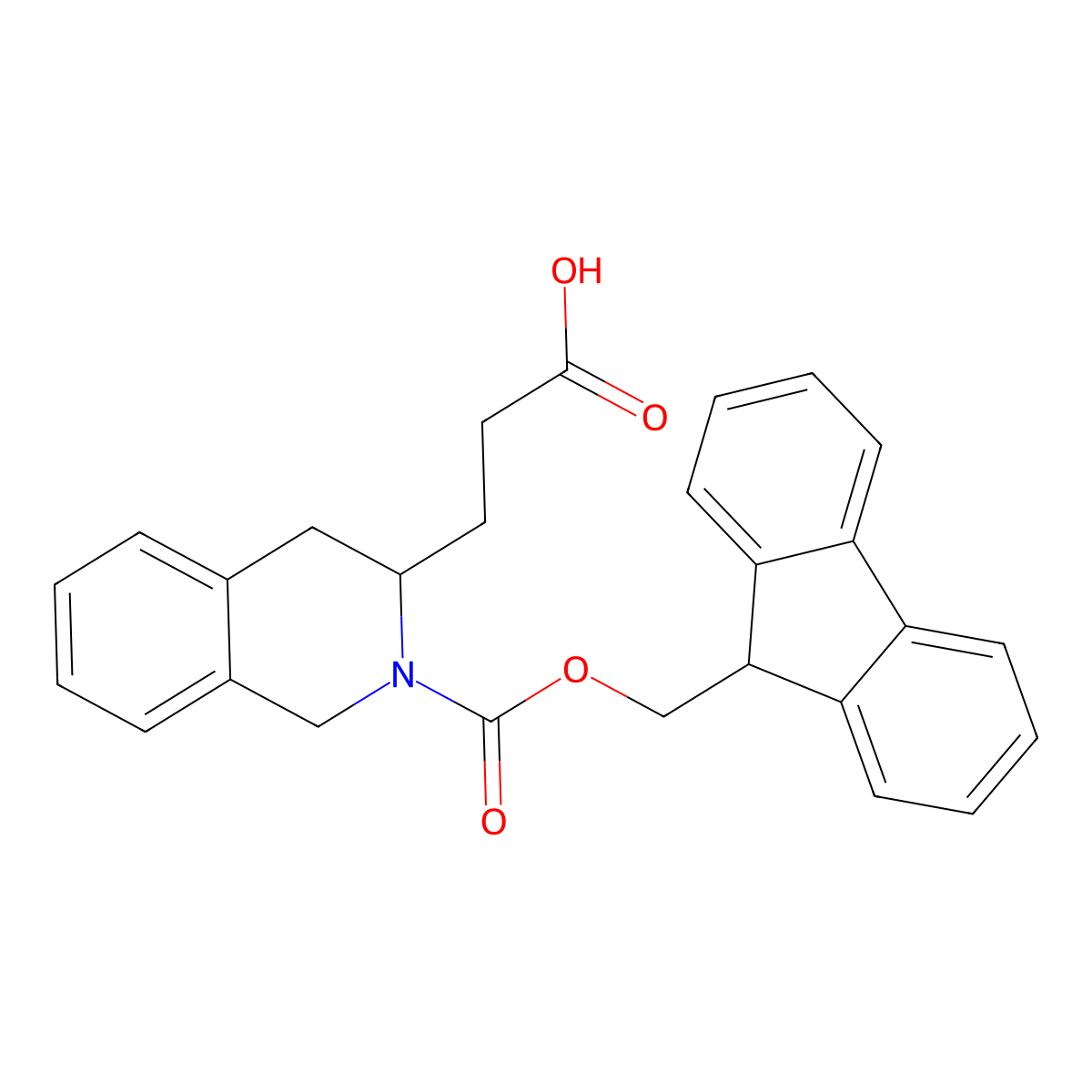 3-(2-{[(9H-fluoren-9-yl)methoxy]carbonyl}-1,2,3,4-tetrahydroisoquinolin-3-yl)propanoic acid molecular structure, CAS 2580222-13-3