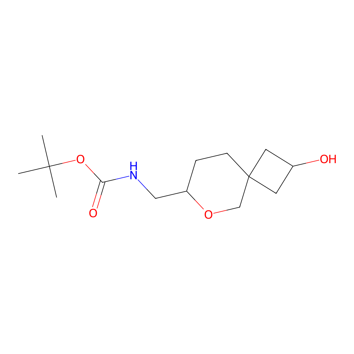 tert-butyl N-({2-hydroxy-6-oxaspiro[3.5]nonan-7-yl}methyl)carbamate molecular structure, CAS 2580222-55-3