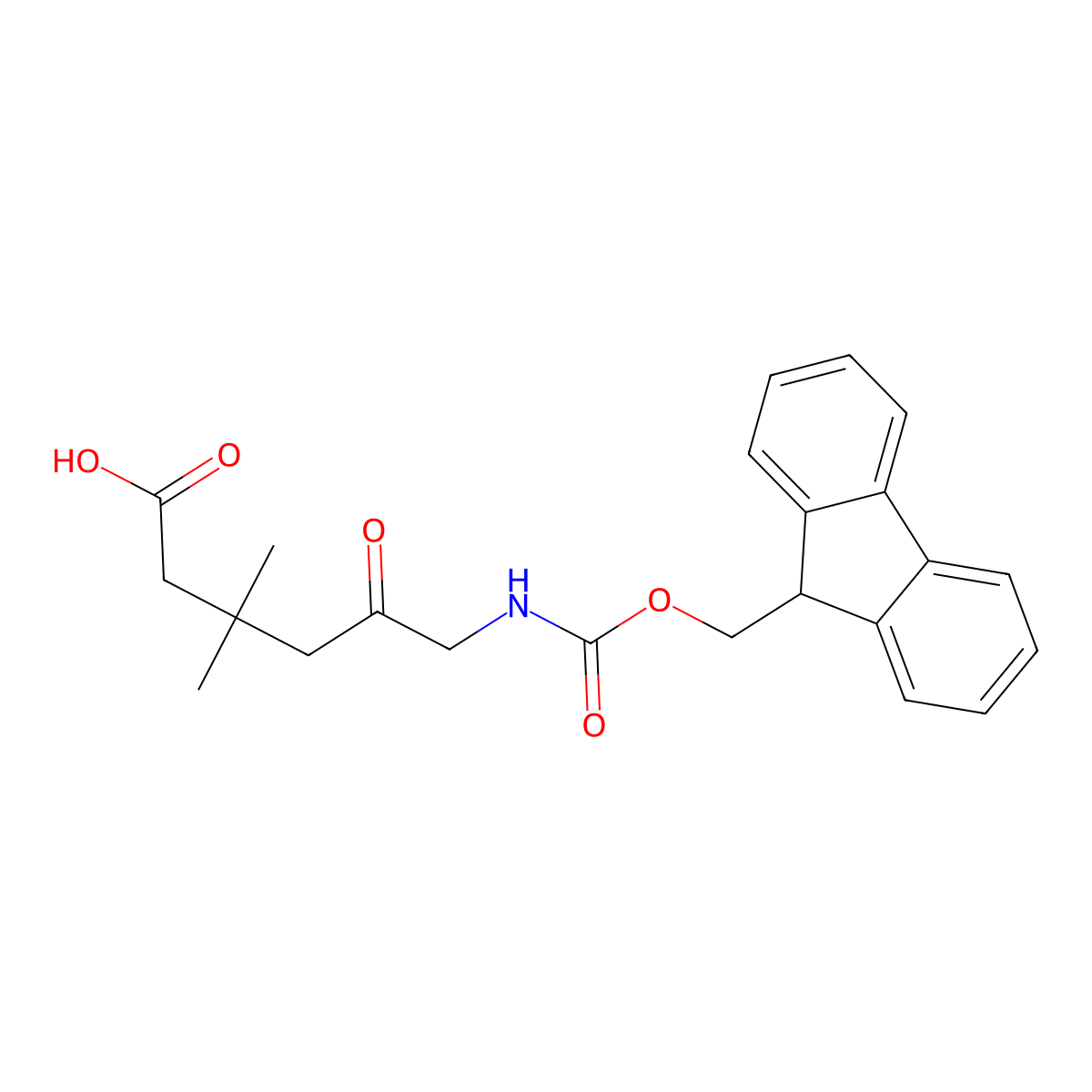 6-({[(9H-fluoren-9-yl)methoxy]carbonyl}amino)-3,3-dimethyl-5-oxohexanoic acid molecular structure, CAS 2580222-56-4