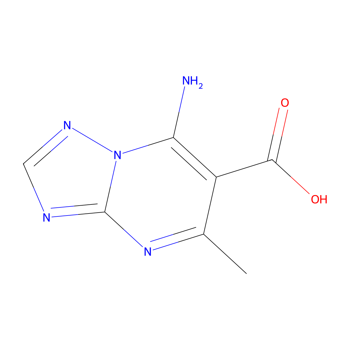 7-Amino-5-methyl-[1,2,4]triazolo[1,5-a]pyrimidine-6-carboxylic acid molecular structure, CAS 2580222-61-1