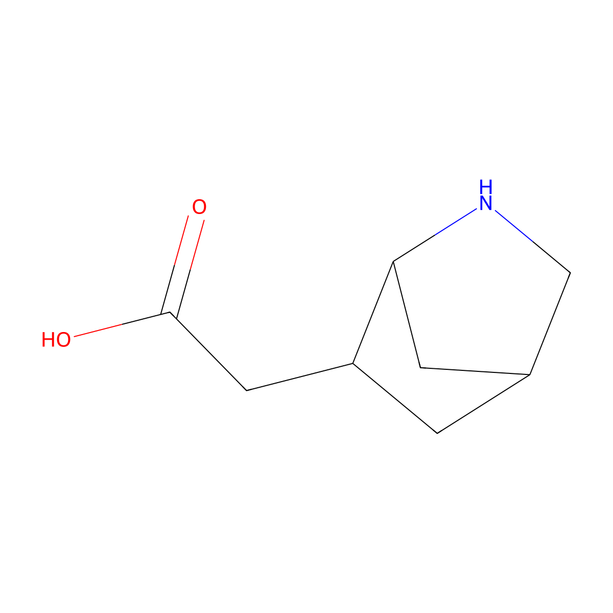 2-{2-Azabicyclo[2.2.1]heptan-6-yl}acetic acid molecular structure, CAS 2580222-87-1