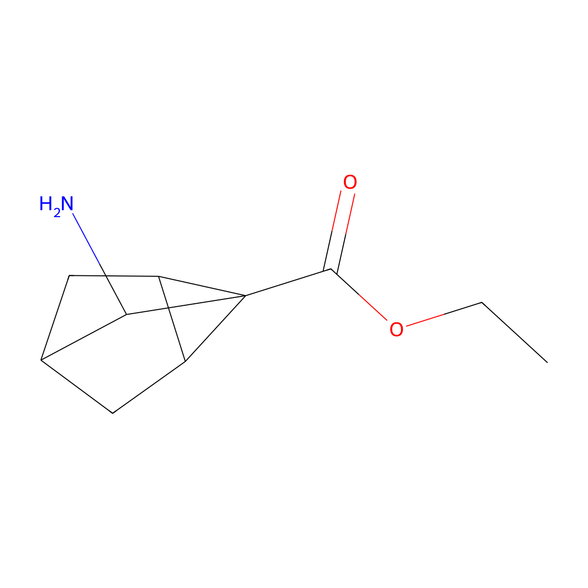 Ethyl 7-aminotricyclo[2.2.1.0,2,6]heptane-1-carboxylate molecular structure, CAS 2580222-98-4