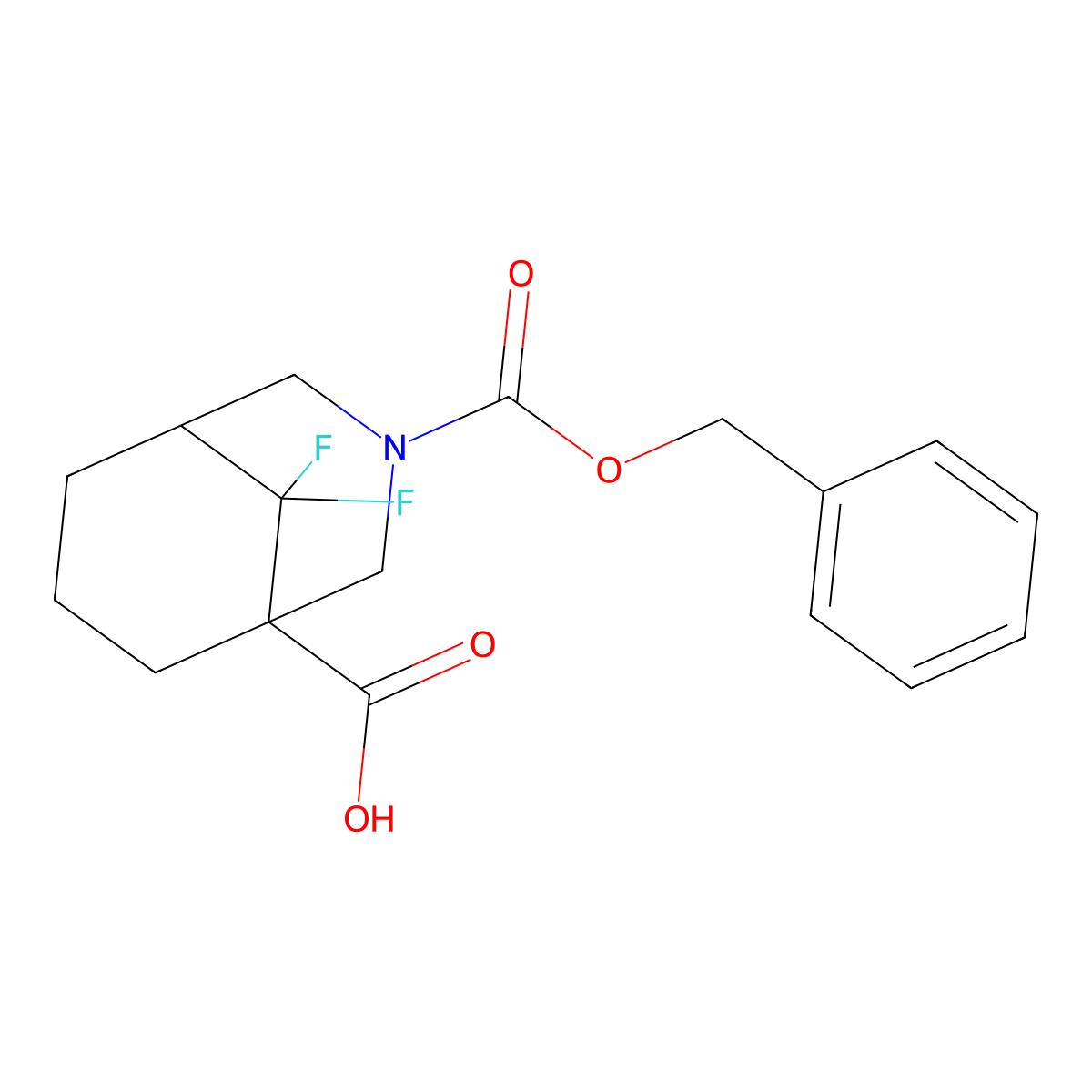3-[(Benzyloxy)carbonyl]-9,9-difluoro-3-azabicyclo[3.3.1]nonane-1-carboxylic acid molecular structure, CAS 2580223-03-4