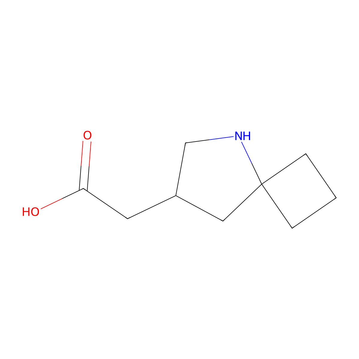 2-{5-Azaspiro[3.4]octan-7-yl}acetic acid molecular structure, CAS 2580223-63-6