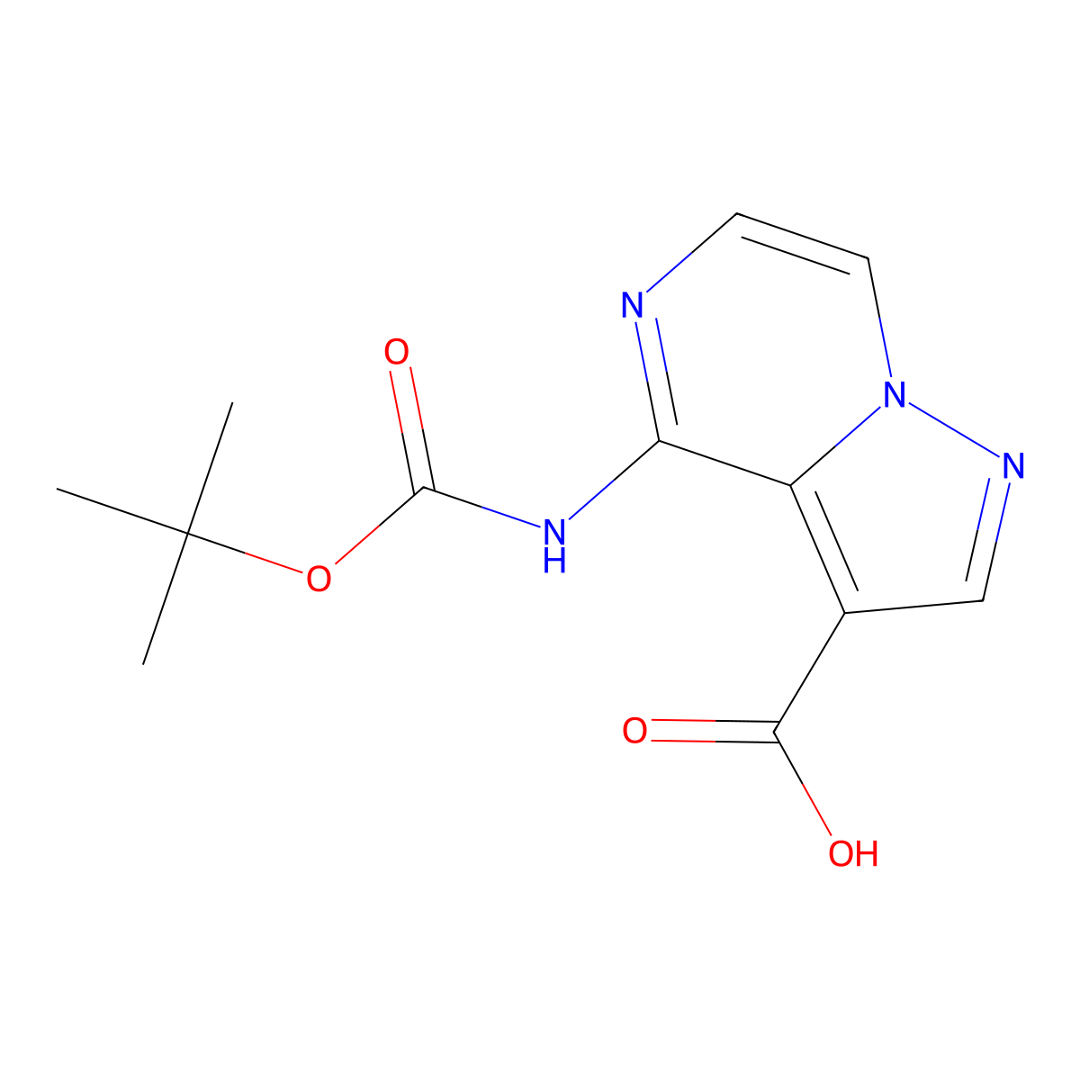 4-{[(Tert-butoxy)carbonyl]amino}pyrazolo[1,5-a]pyrazine-3-carboxylic acid molecular structure, CAS 2580223-65-8