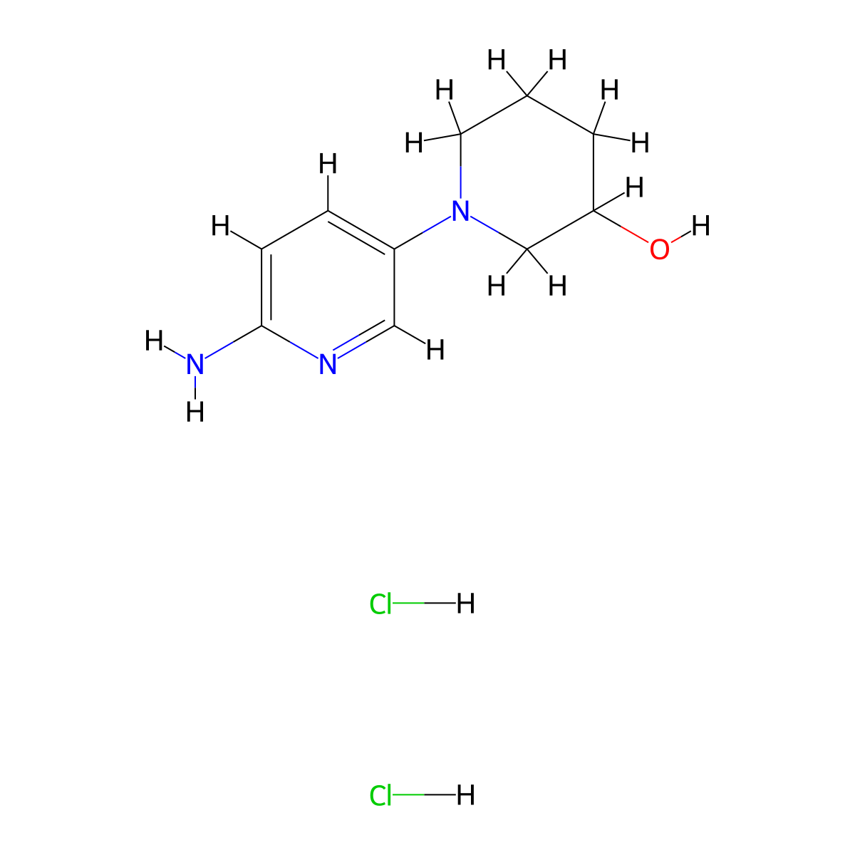 1-(6-Aminopyridin-3-yl)piperidin-3-ol dihydrochloride molecular structure, CAS 2580223-80-7