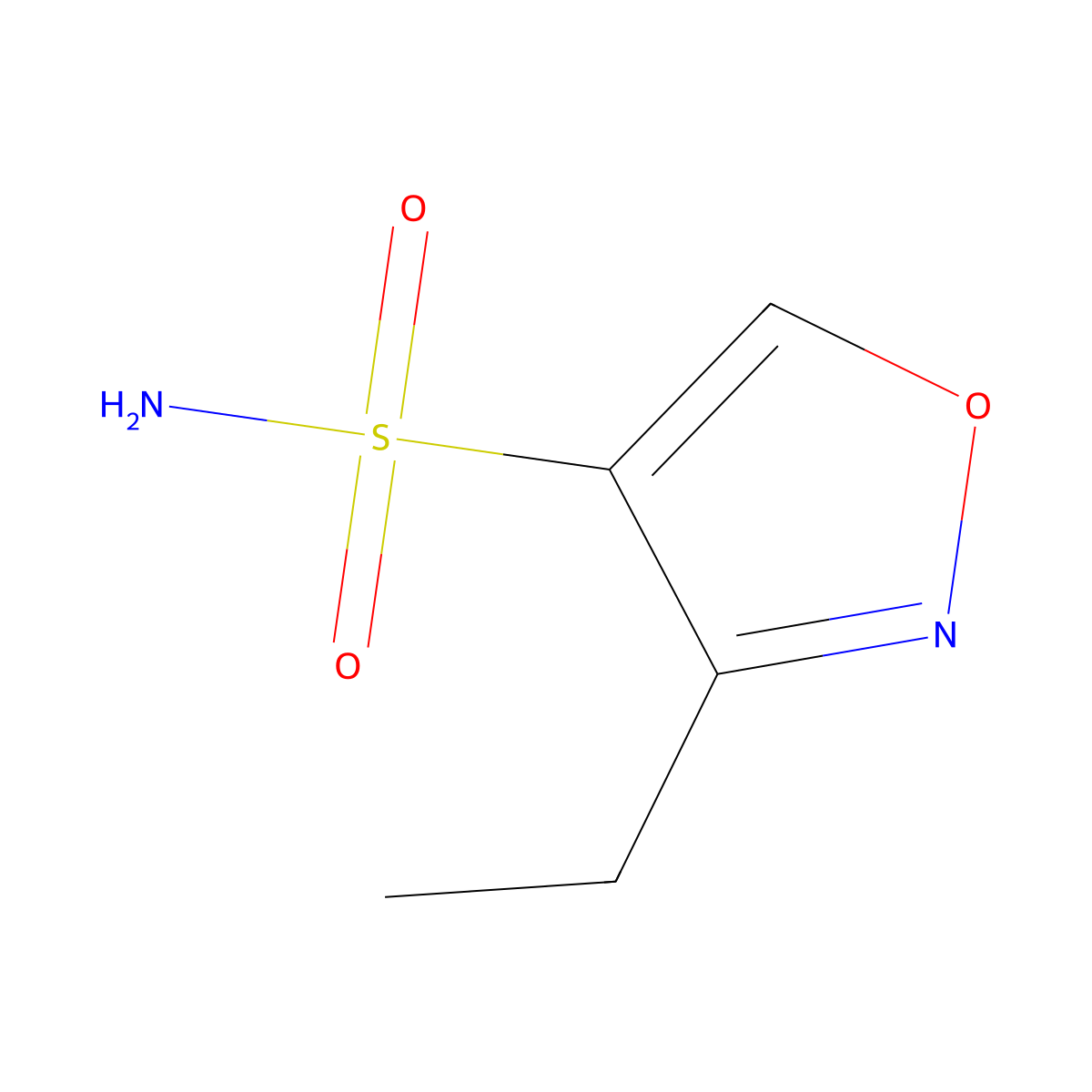 3-Ethyl-1,2-oxazole-4-sulfonamide molecular structure, CAS 2580224-11-7