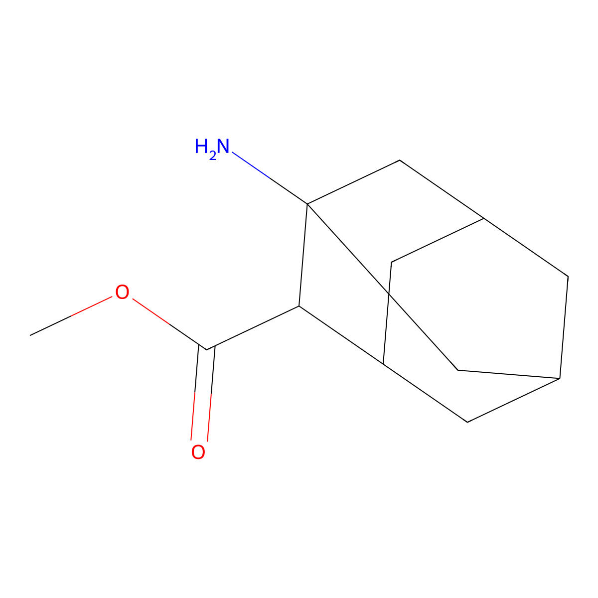 Methyl 1-aminoadamantane-2-carboxylate molecular structure, CAS 2580224-44-6