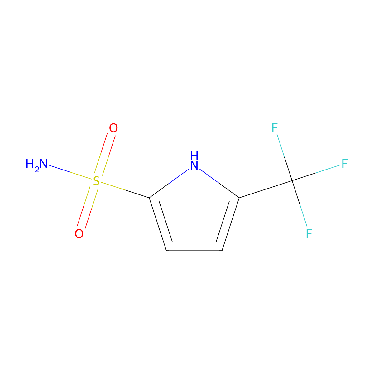 5-(Trifluoromethyl)-1H-pyrrole-2-sulfonamide molecular structure, CAS 2580224-59-3