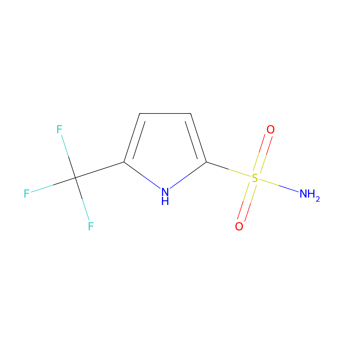 5-(Trifluoromethyl)-1H-pyrrole-2-sulfonamide molecular structure, CAS 2580224-59-3