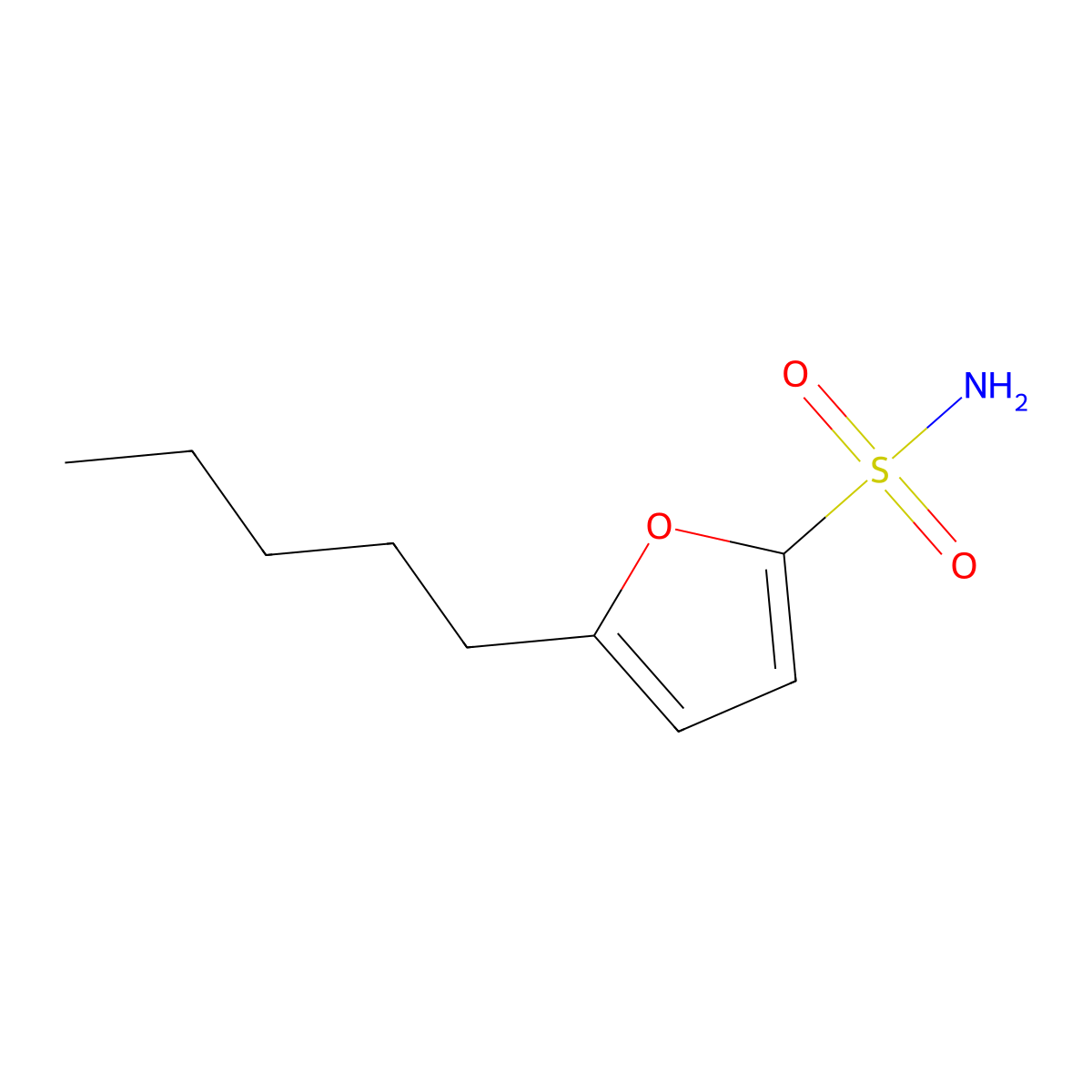 5-Pentylfuran-2-sulfonamide molecular structure, CAS 2580224-66-2