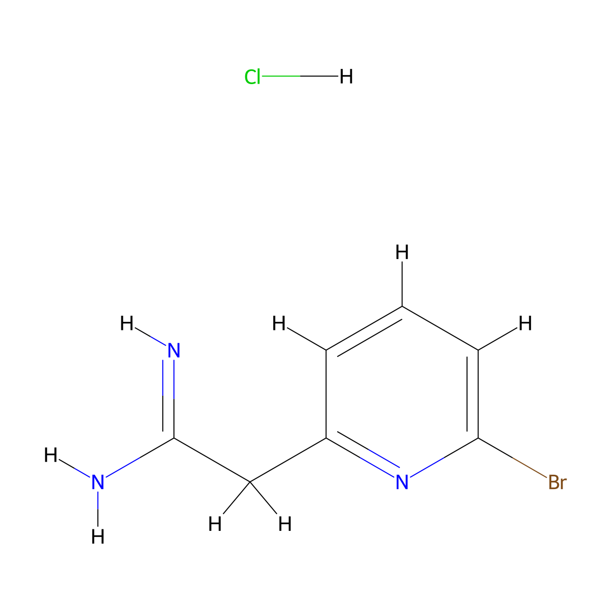 2-(6-Bromopyridin-2-yl)ethanimidamidehydrochloride molecular structure, CAS 2580224-93-5