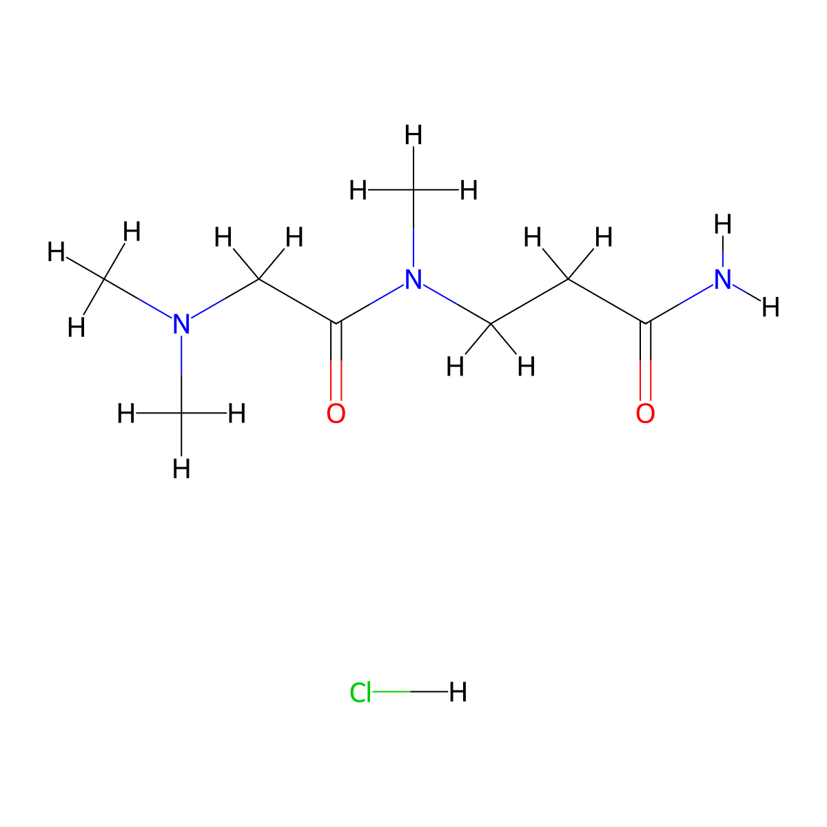 3-(2-(dimethylamino)-N-methylacetamido)propanamide hydrochloride molecular structure, CAS 2580225-00-7