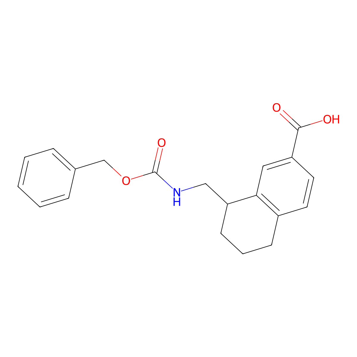 8-({[(Benzyloxy)carbonyl]amino}methyl)-5,6,7,8-tetrahydronaphthalene-2-carboxylic acid molecular structure, CAS 2580225-09-6