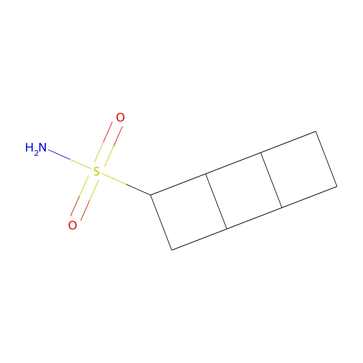 Cubane-1-sulfonamide molecular structure, CAS 2580225-33-6