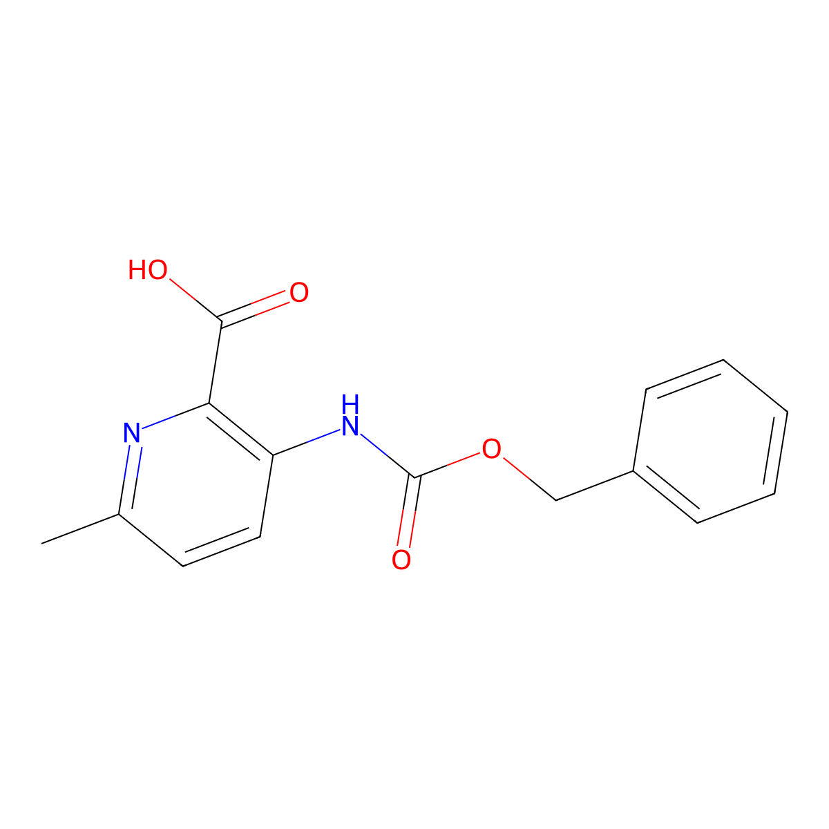 3-{[(Benzyloxy)carbonyl]amino}-6-methylpyridine-2-carboxylic acid molecular structure, CAS 2580225-43-8
