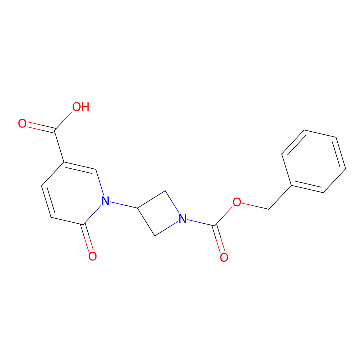 1-{1-[(Benzyloxy)carbonyl]azetidin-3-yl}-6-oxo-1,6-dihydropyridine-3-carboxylic acid molecular structure, CAS 2580225-47-2