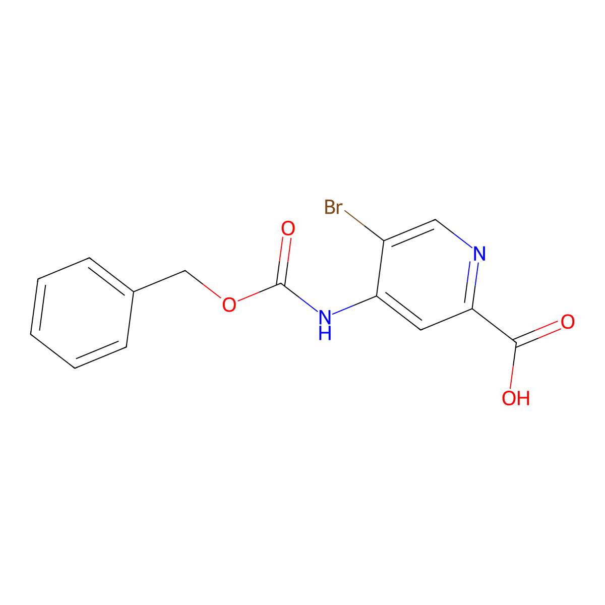 4-{[(Benzyloxy)carbonyl]amino}-5-bromopyridine-2-carboxylic acid molecular structure, CAS 2580225-48-3