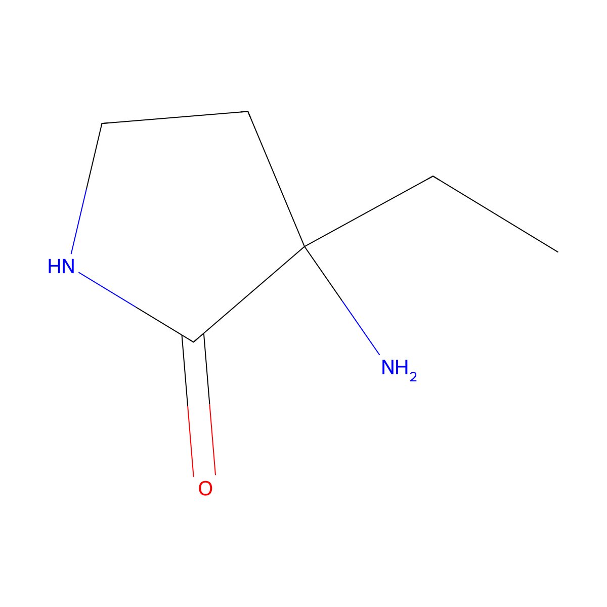 3-Amino-3-ethylpyrrolidin-2-one molecular structure, CAS 2580225-69-8