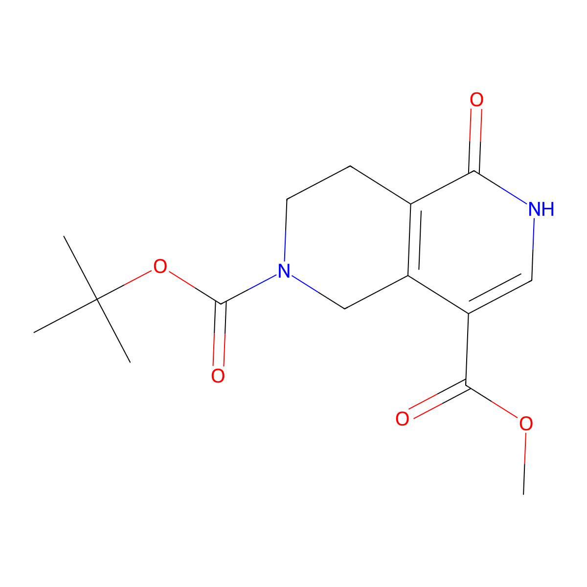 2-Tert-butyl 8-methyl 5-hydroxy-1,2,3,4-tetrahydro-2,6-naphthyridine-2,8-dicarboxylate molecular structure, CAS 2580225-85-8