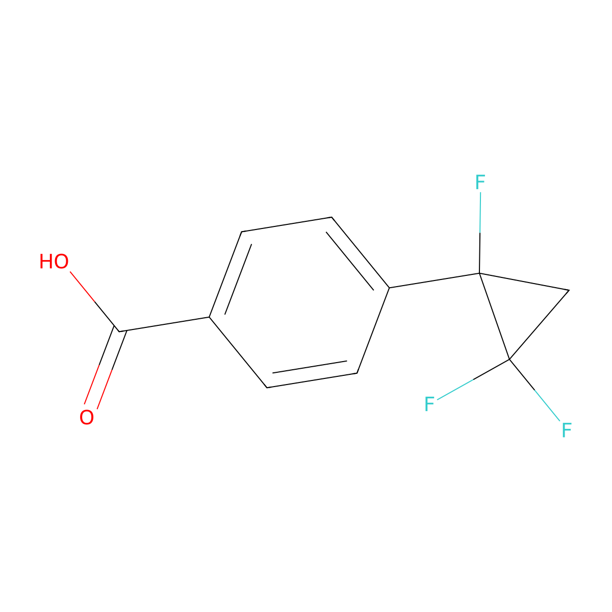 4-(1,2,2-Trifluorocyclopropyl)benzoic acid molecular structure, CAS 2580226-12-4