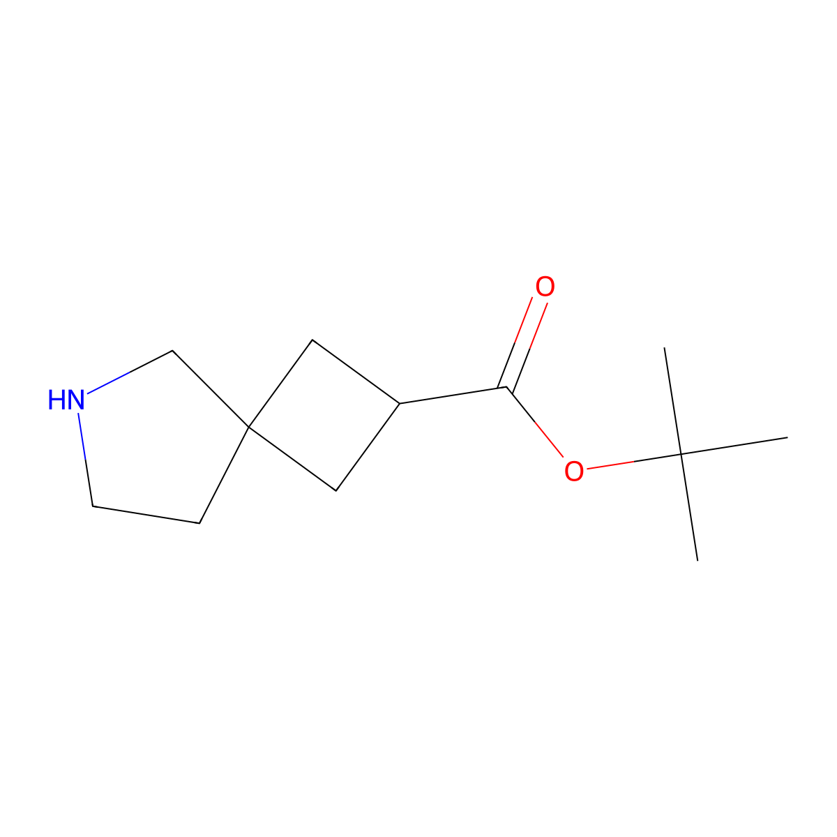 Tert-butyl 6-azaspiro[3.4]octane-2-carboxylate molecular structure, CAS 2580226-15-7