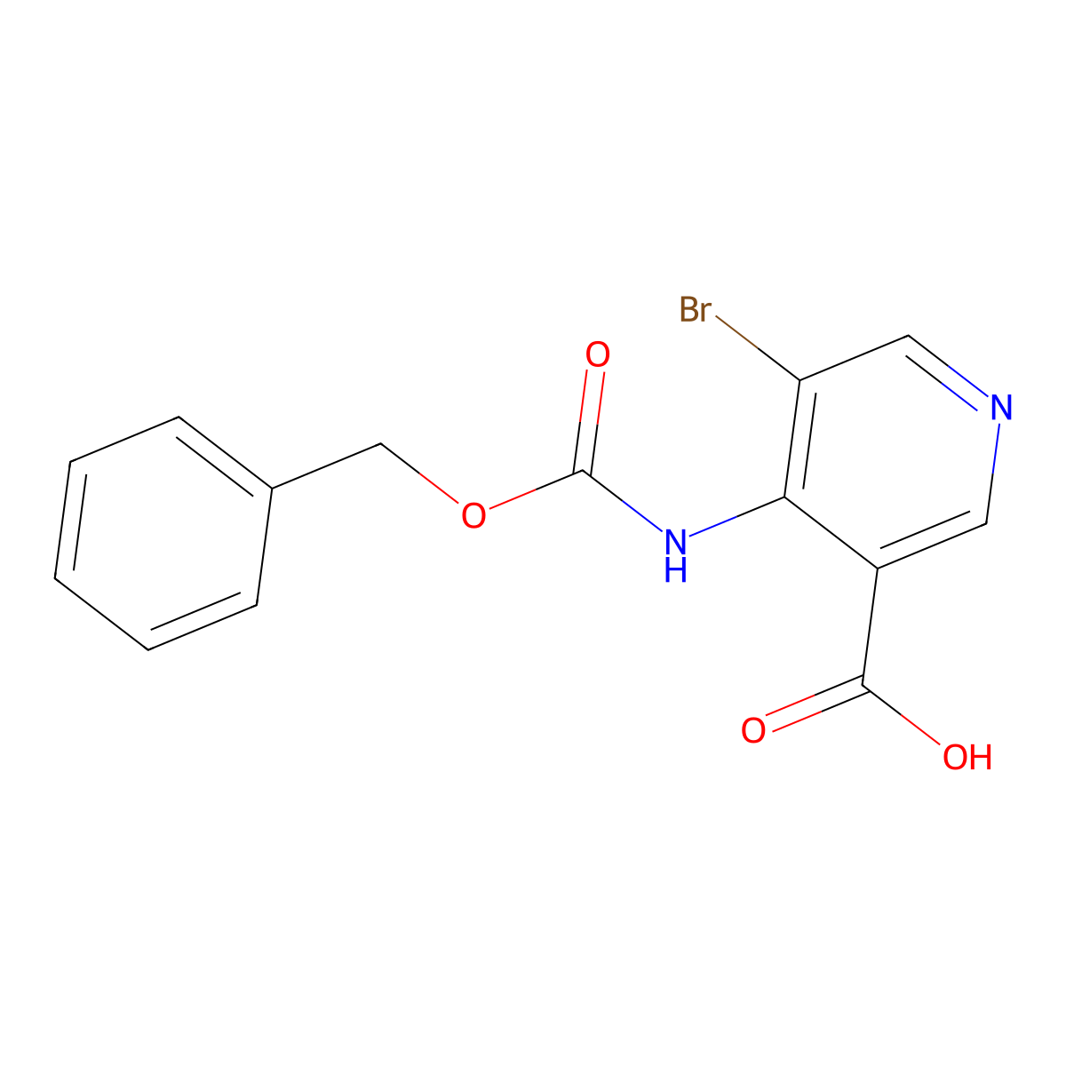 4-{[(Benzyloxy)carbonyl]amino}-5-bromopyridine-3-carboxylic acid molecular structure, CAS 2580226-20-4