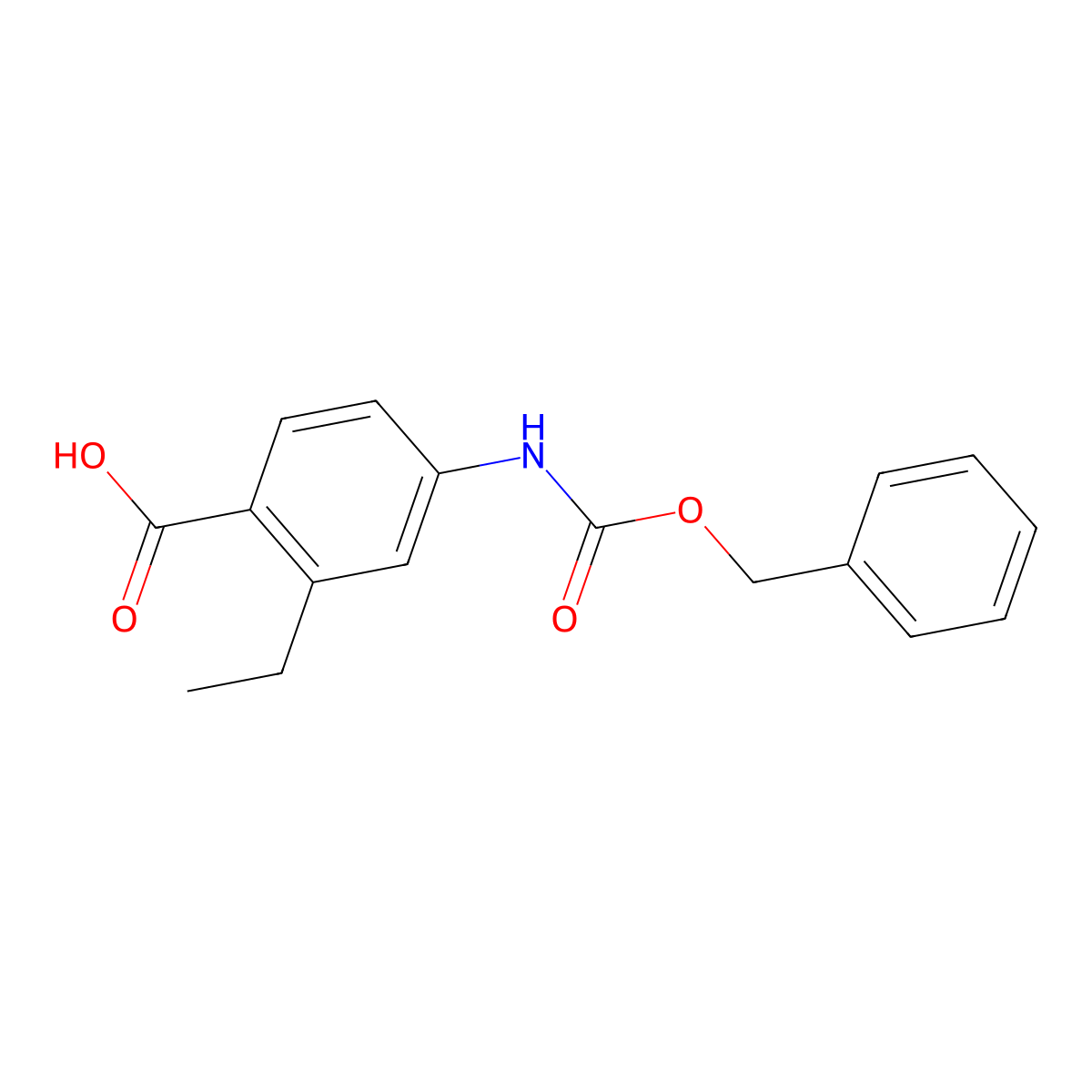 4-{[(Benzyloxy)carbonyl]amino}-2-ethylbenzoic acid molecular structure, CAS 2580226-30-6