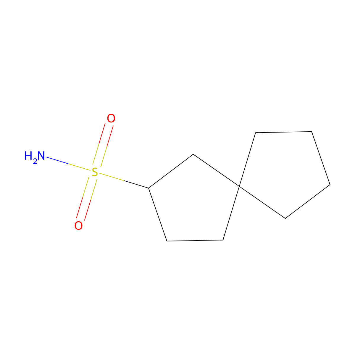 Spiro[4.4]nonane-2-sulfonamide molecular structure, CAS 2580226-35-1