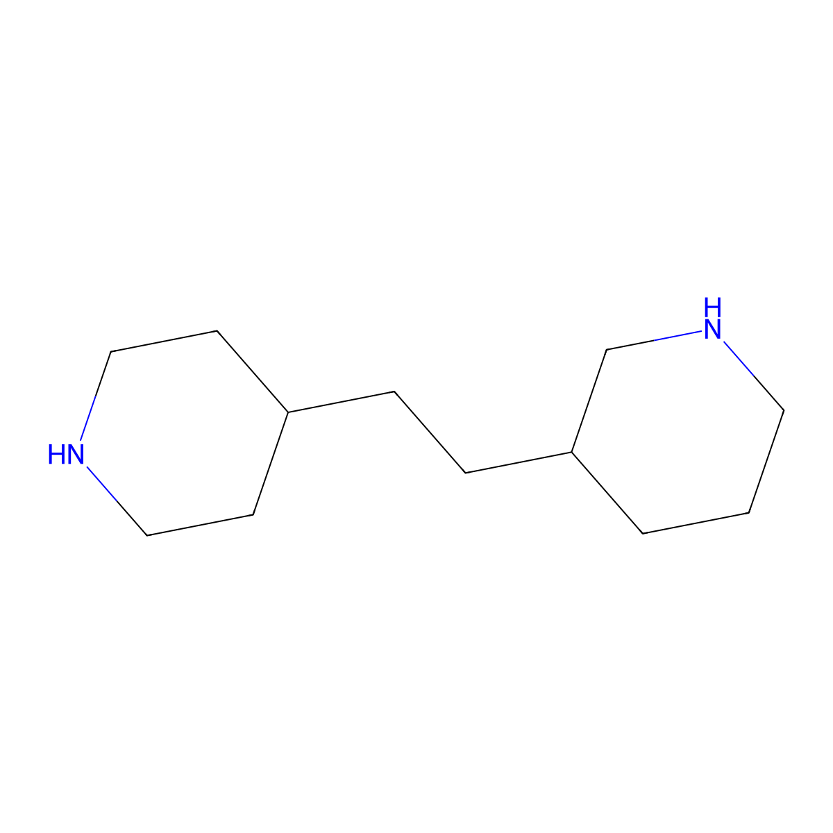 3-[2-(Piperidin-4-yl)ethyl]piperidine molecular structure, CAS 2580226-40-8