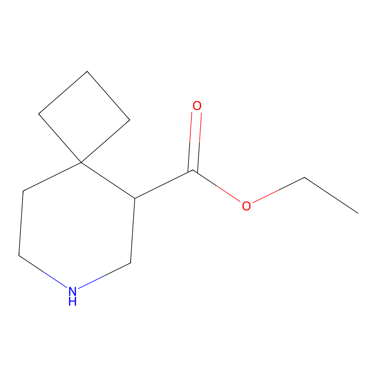 Ethyl 7-azaspiro[3.5]nonane-5-carboxylate molecular structure, CAS 2580226-41-9