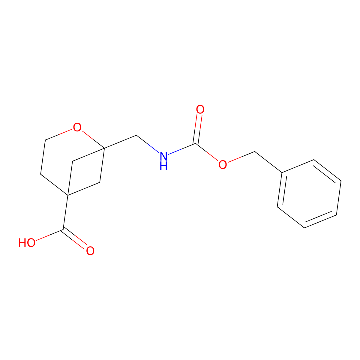 1-({[(Benzyloxy)carbonyl]amino}methyl)-2-oxabicyclo[3.1.1]heptane-5-carboxylic acid molecular structure, CAS 2580226-82-8