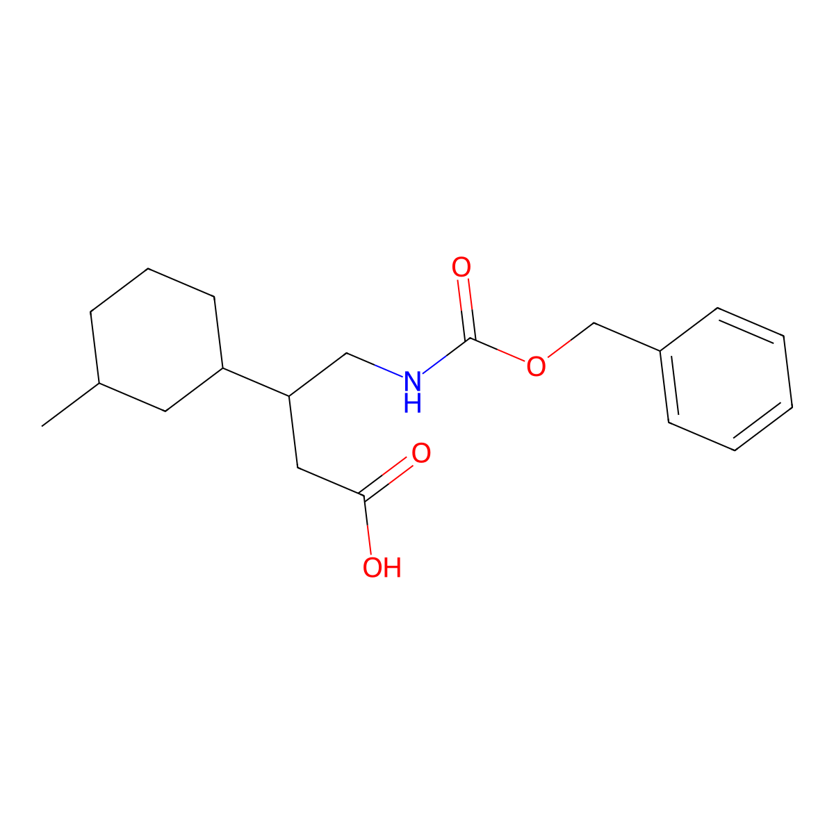 4-{[(Benzyloxy)carbonyl]amino}-3-(3-methylcyclohexyl)butanoic acid molecular structure, CAS 2580227-33-2