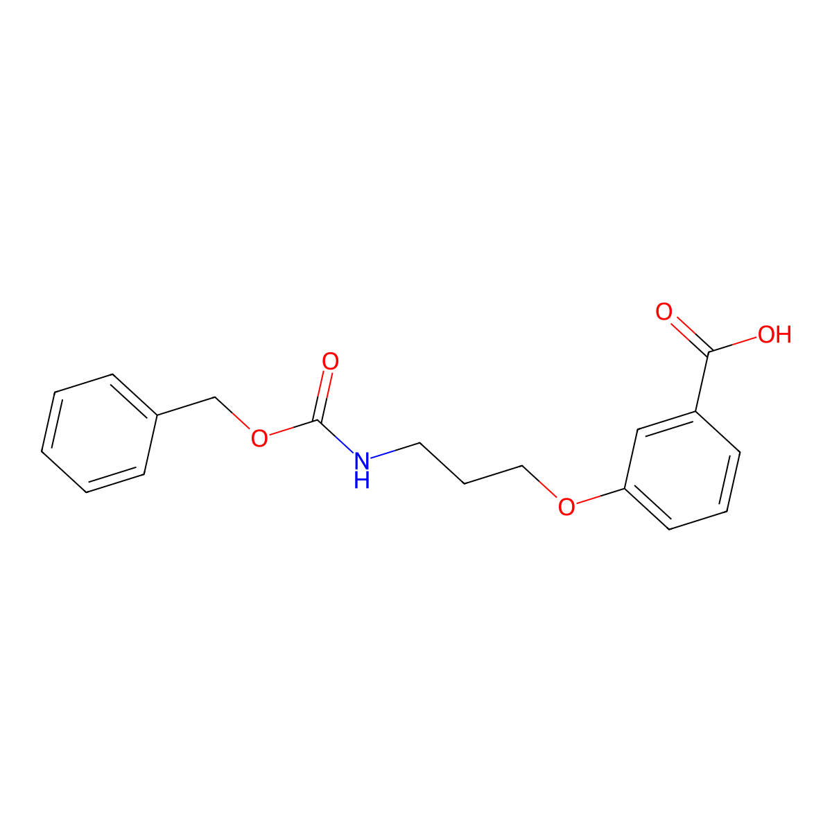3-(3-{[(Benzyloxy)carbonyl]amino}propoxy)benzoic acid molecular structure, CAS 2580227-46-7