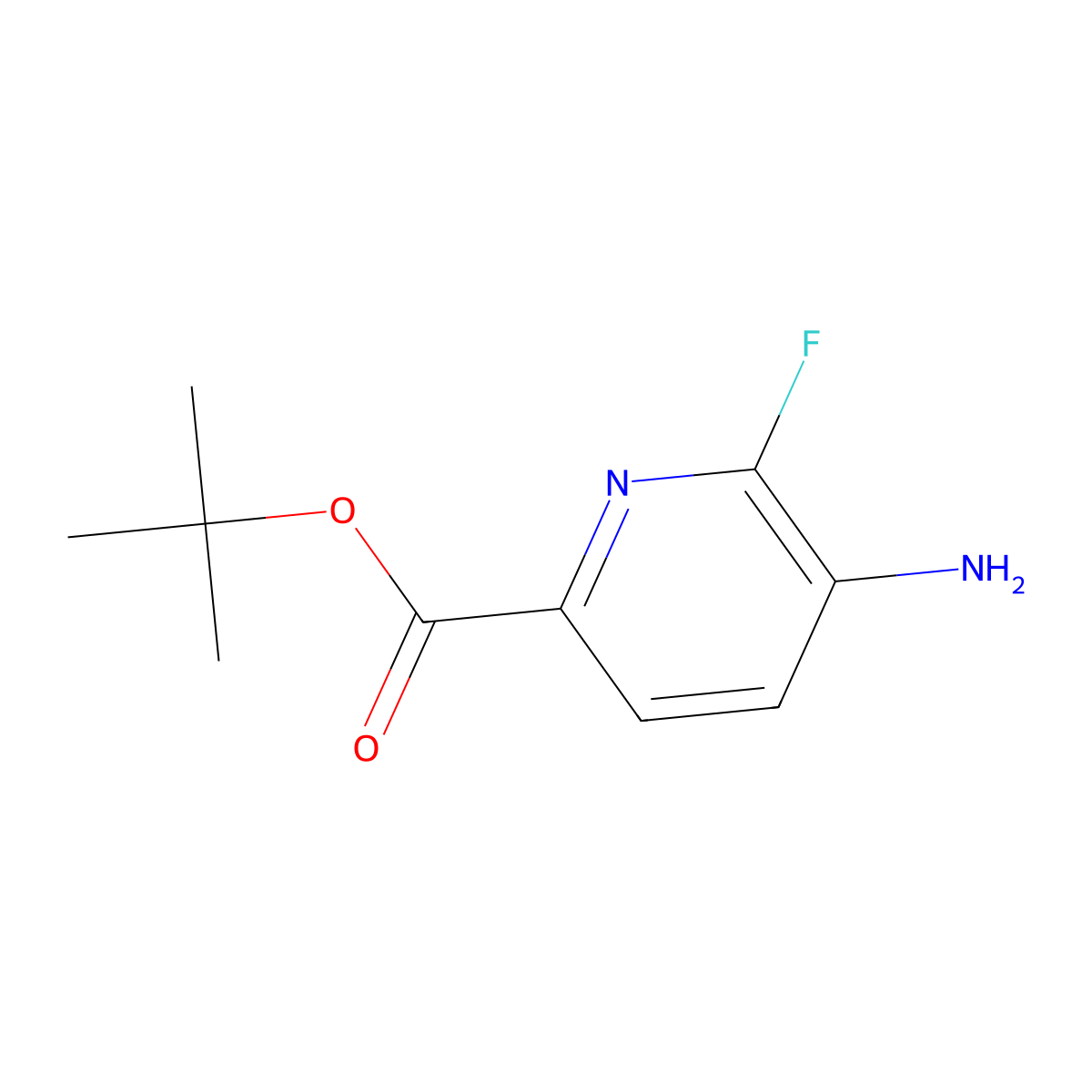 Tert-butyl 5-amino-6-fluoropyridine-2-carboxylate molecular structure, CAS 2580227-66-1