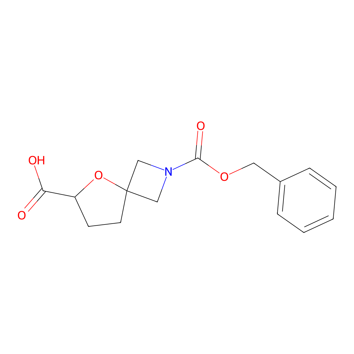 2-[(Benzyloxy)carbonyl]-5-oxa-2-azaspiro[3.4]octane-6-carboxylic acid molecular structure, CAS 2580227-74-1