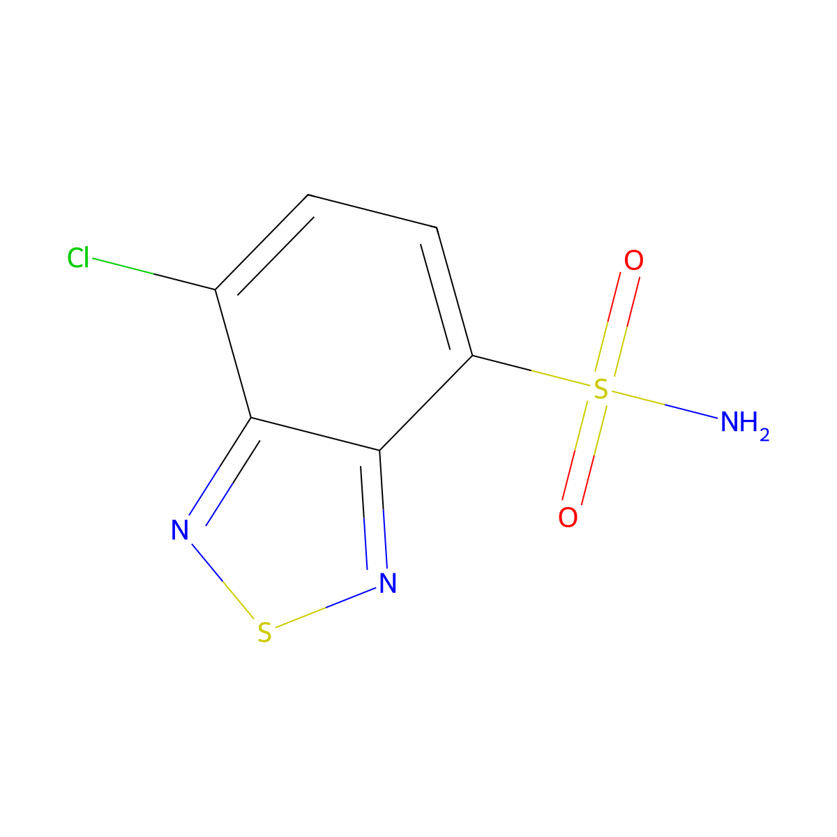 7-Chloro-2,1,3-benzothiadiazole-4-sulfonamide molecular structure, CAS 2580227-85-4