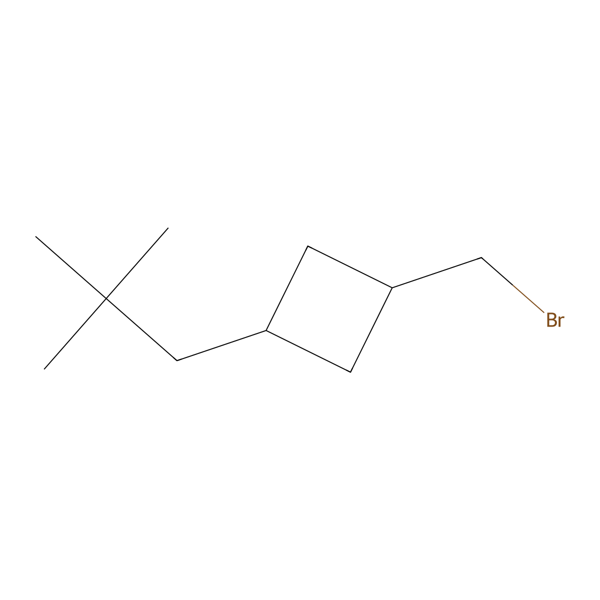 1-(Bromomethyl)-3-(2,2-dimethylpropyl)cyclobutane molecular structure, CAS 2580227-93-4