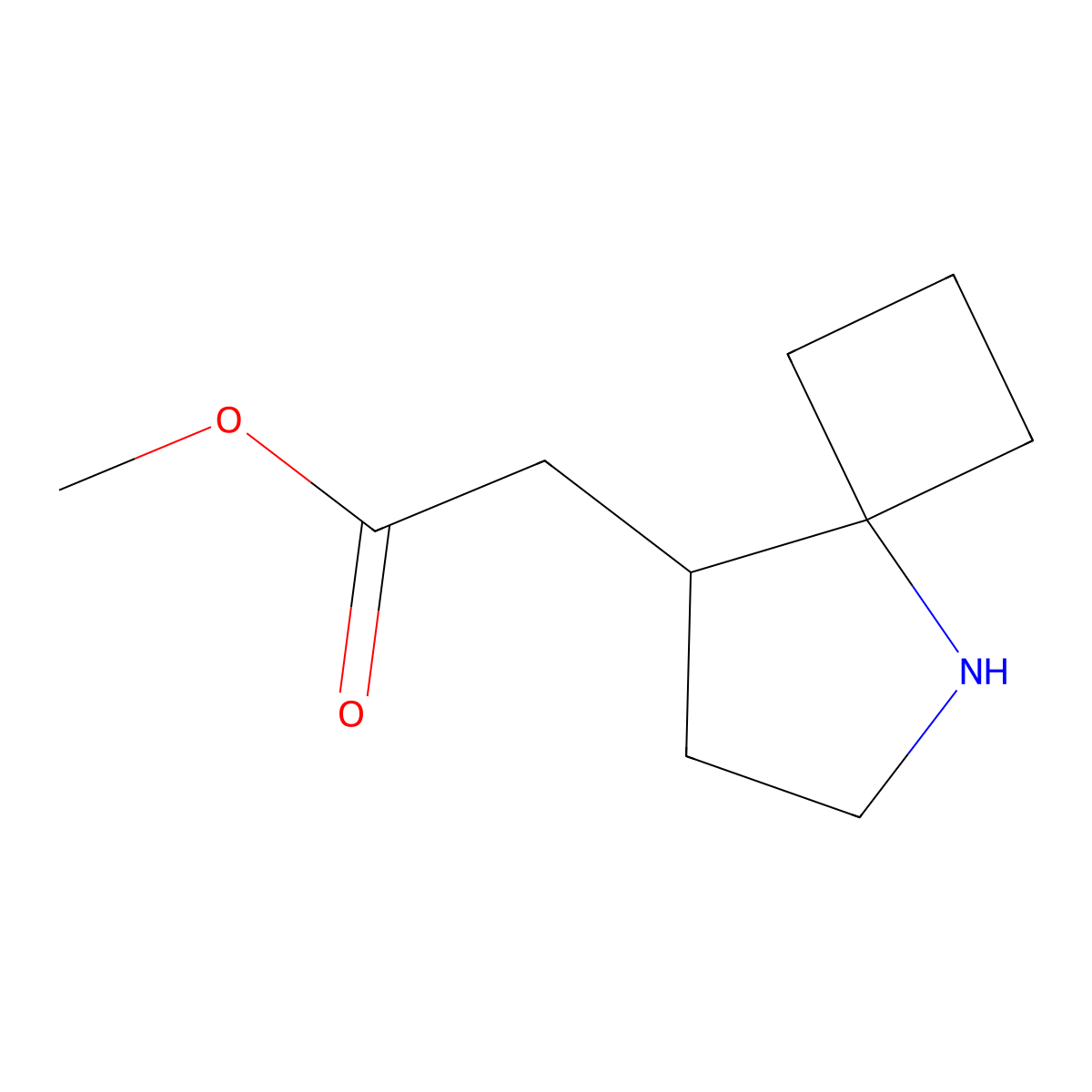 Methyl 2-{5-azaspiro[3.4]octan-8-yl}acetate molecular structure, CAS 2580228-03-9