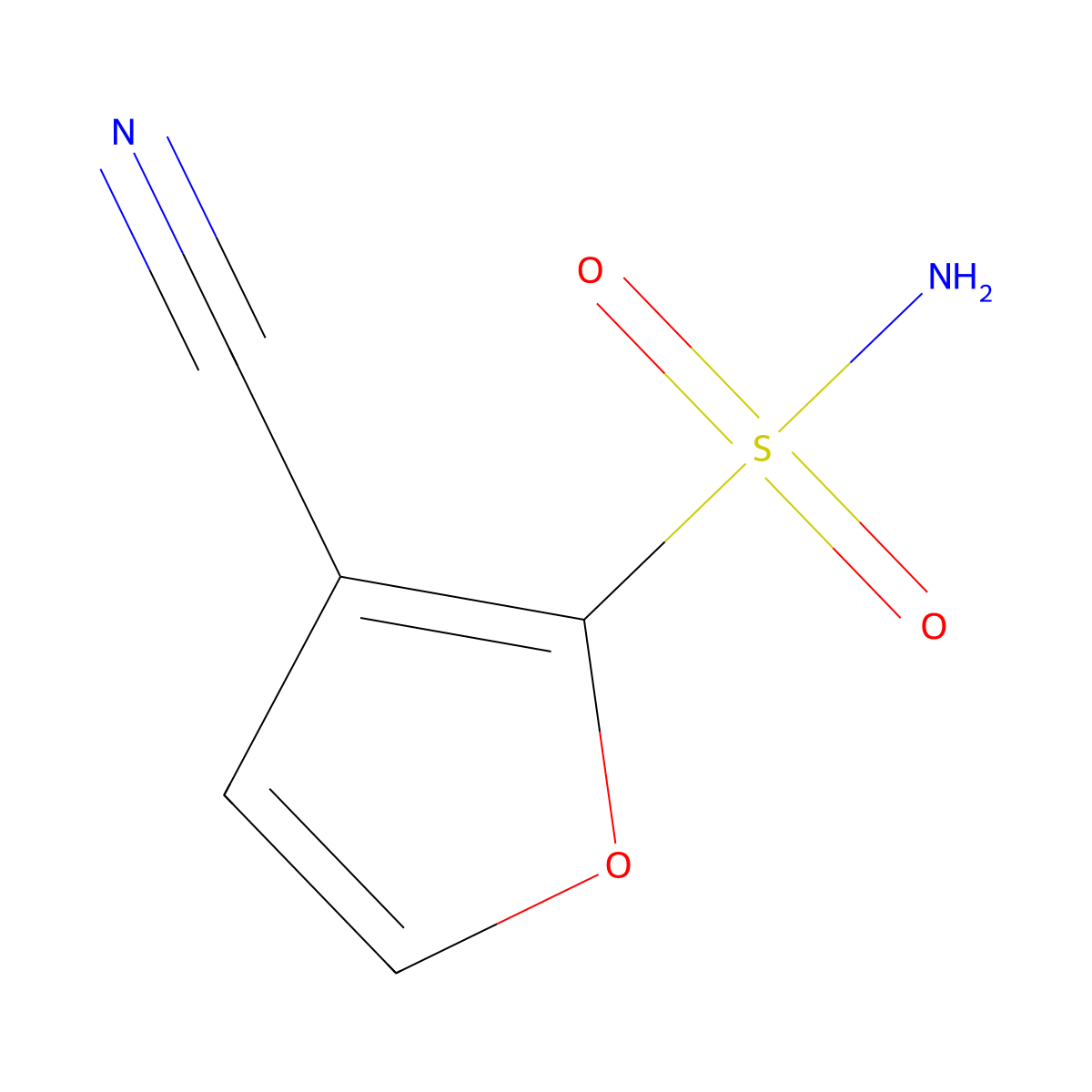 3-Cyanofuran-2-sulfonamide molecular structure, CAS 2580228-17-5