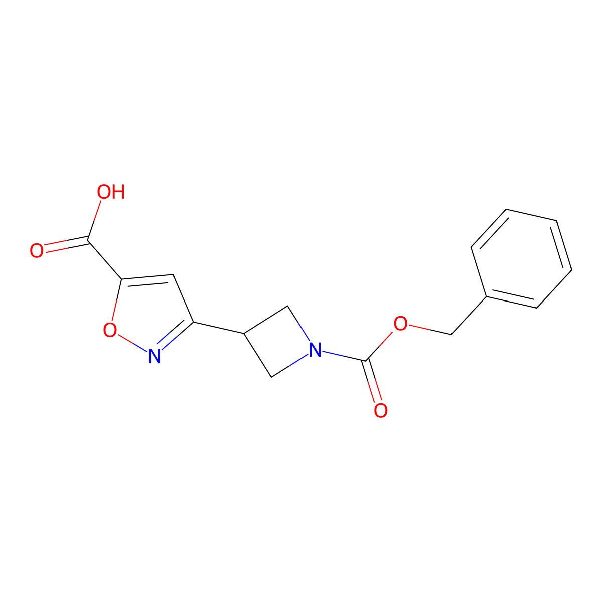 3-{1-[(Benzyloxy)carbonyl]azetidin-3-yl}-1,2-oxazole-5-carboxylic acid molecular structure, CAS 2580228-19-7