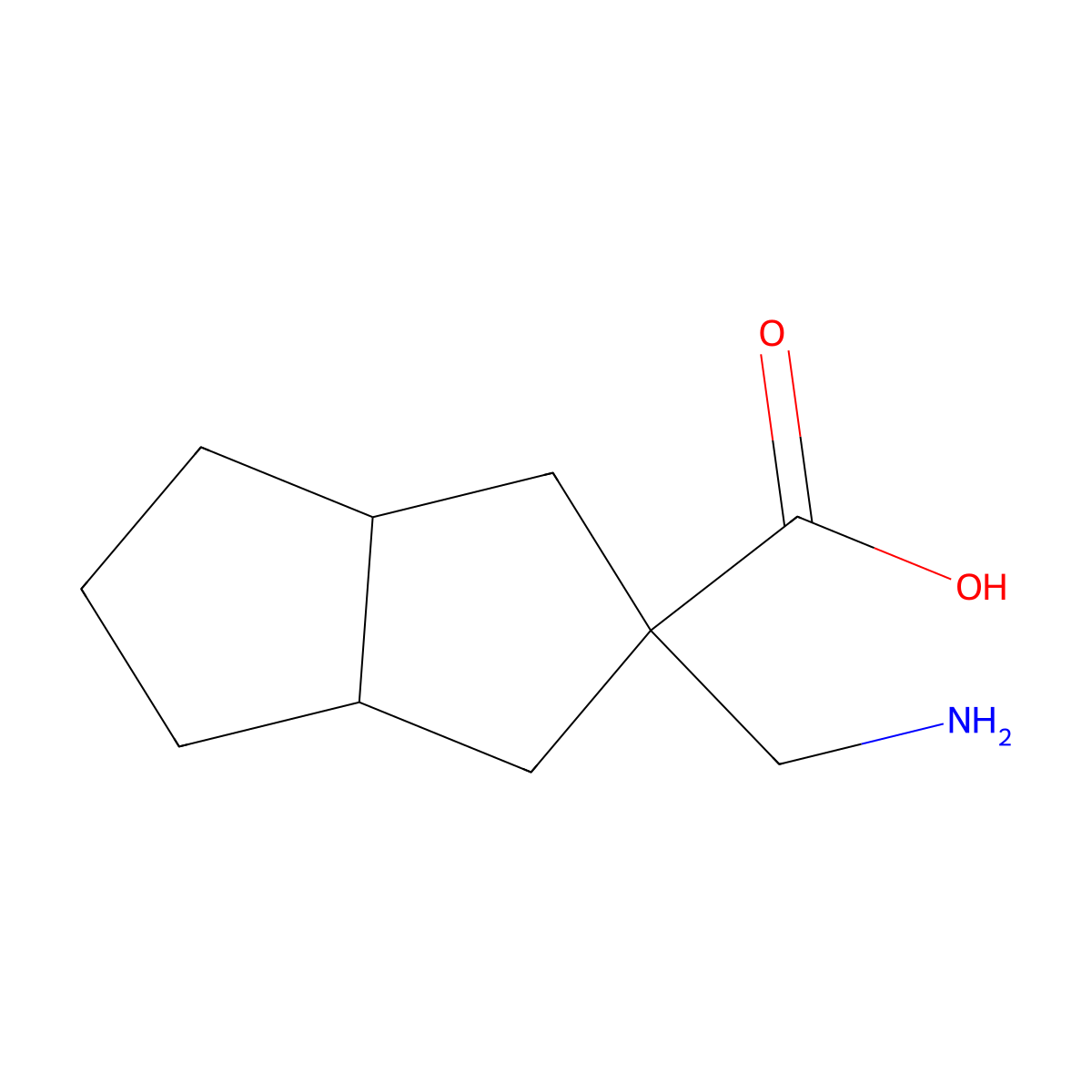 2-(Aminomethyl)-octahydropentalene-2-carboxylic acid molecular structure, CAS 2580228-32-4