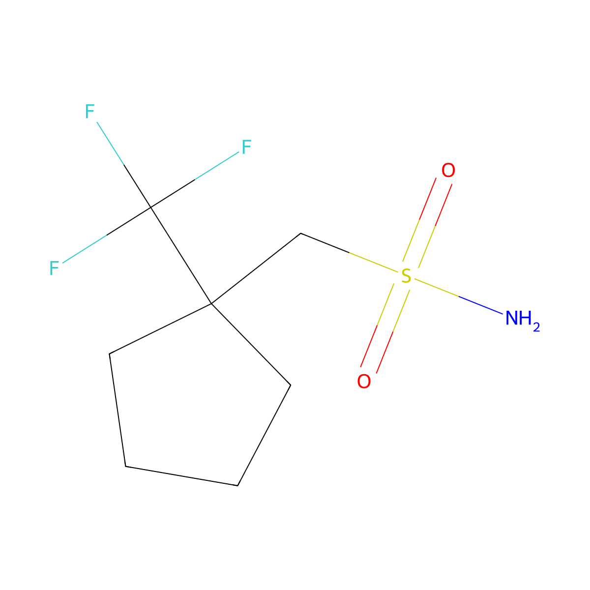 [1-(Trifluoromethyl)cyclopentyl]methanesulfonamide molecular structure, CAS 2580228-56-2