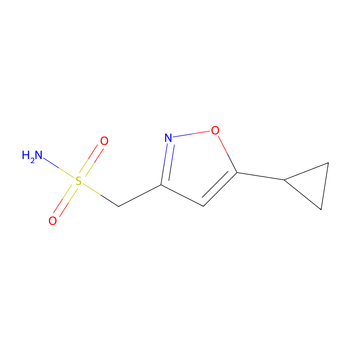 (5-Cyclopropyl-1,2-oxazol-3-yl)methanesulfonamide molecular structure, CAS 2580228-59-5