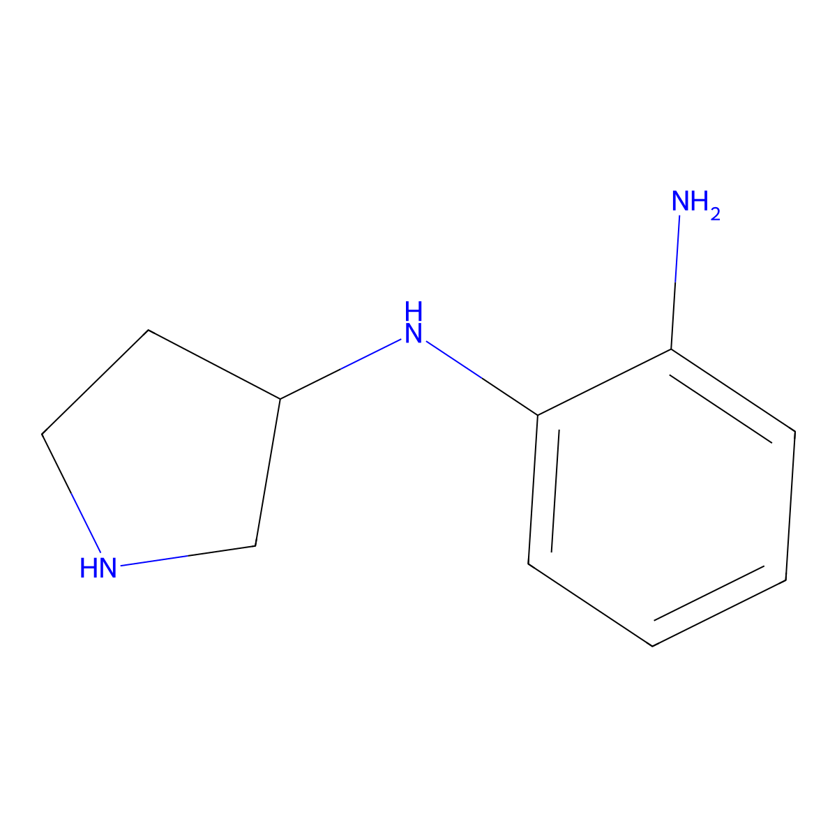 N1-(pyrrolidin-3-yl)benzene-1,2-diamine molecular structure, CAS 2580228-65-3