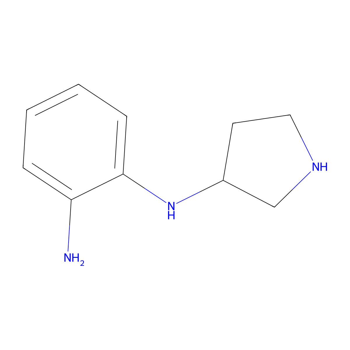N1-(pyrrolidin-3-yl)benzene-1,2-diamine molecular structure, CAS 2580228-65-3