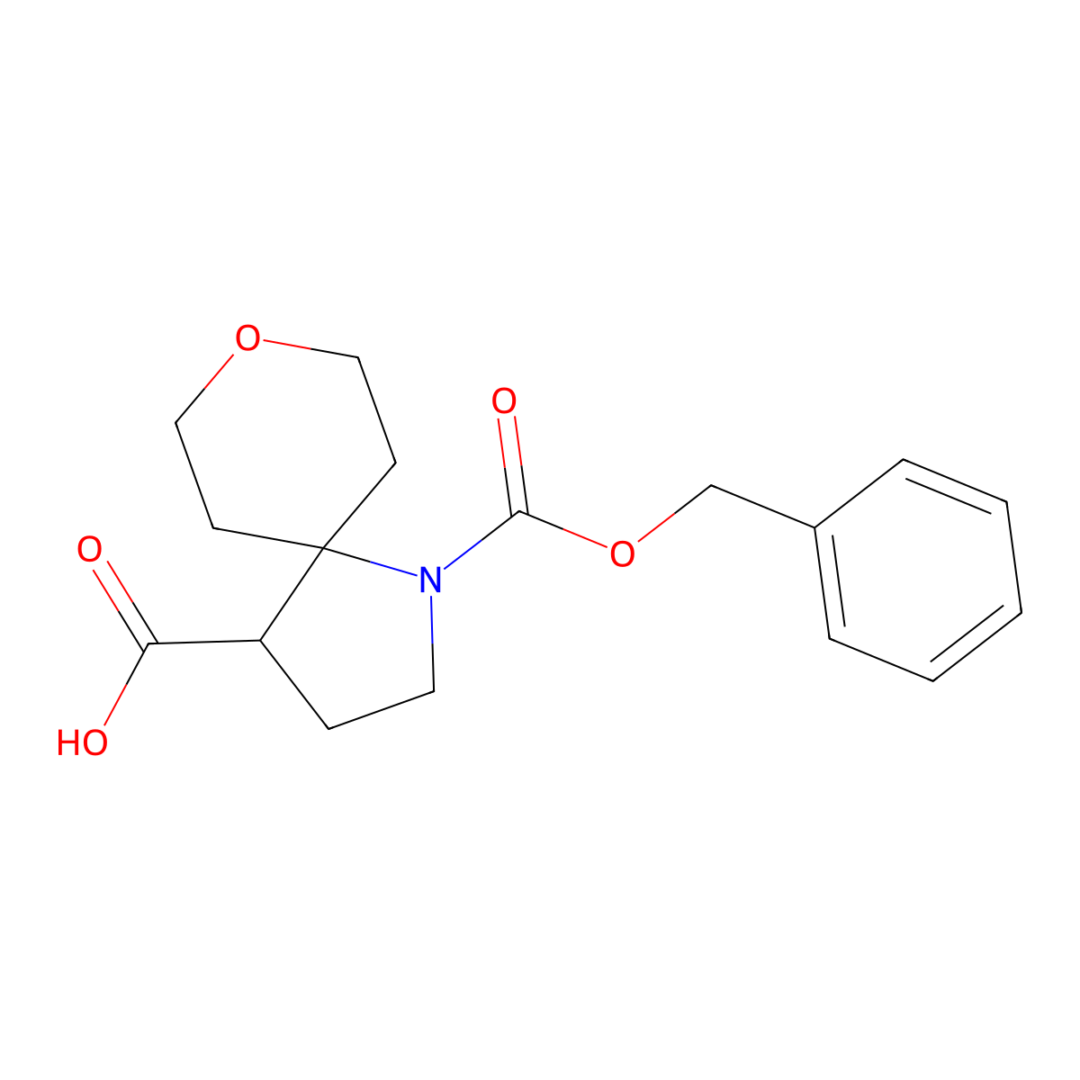 1-[(Benzyloxy)carbonyl]-8-oxa-1-azaspiro[4.5]decane-4-carboxylic acid molecular structure, CAS 2580228-87-9