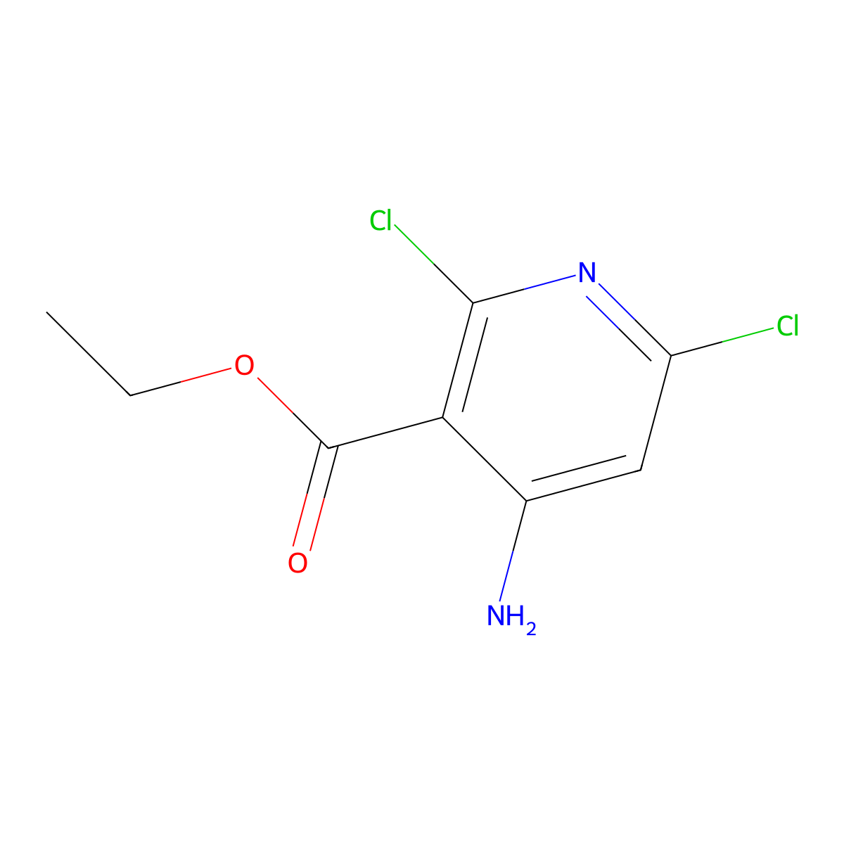 Ethyl 4-amino-2,6-dichloropyridine-3-carboxylate molecular structure, CAS 2580228-92-6